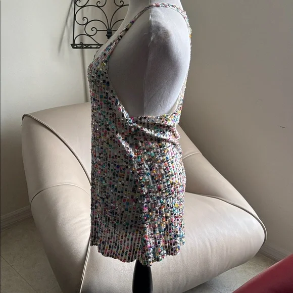 Joe's Jeans Multicolor Sequin Tank Top - Picture 4 of 10